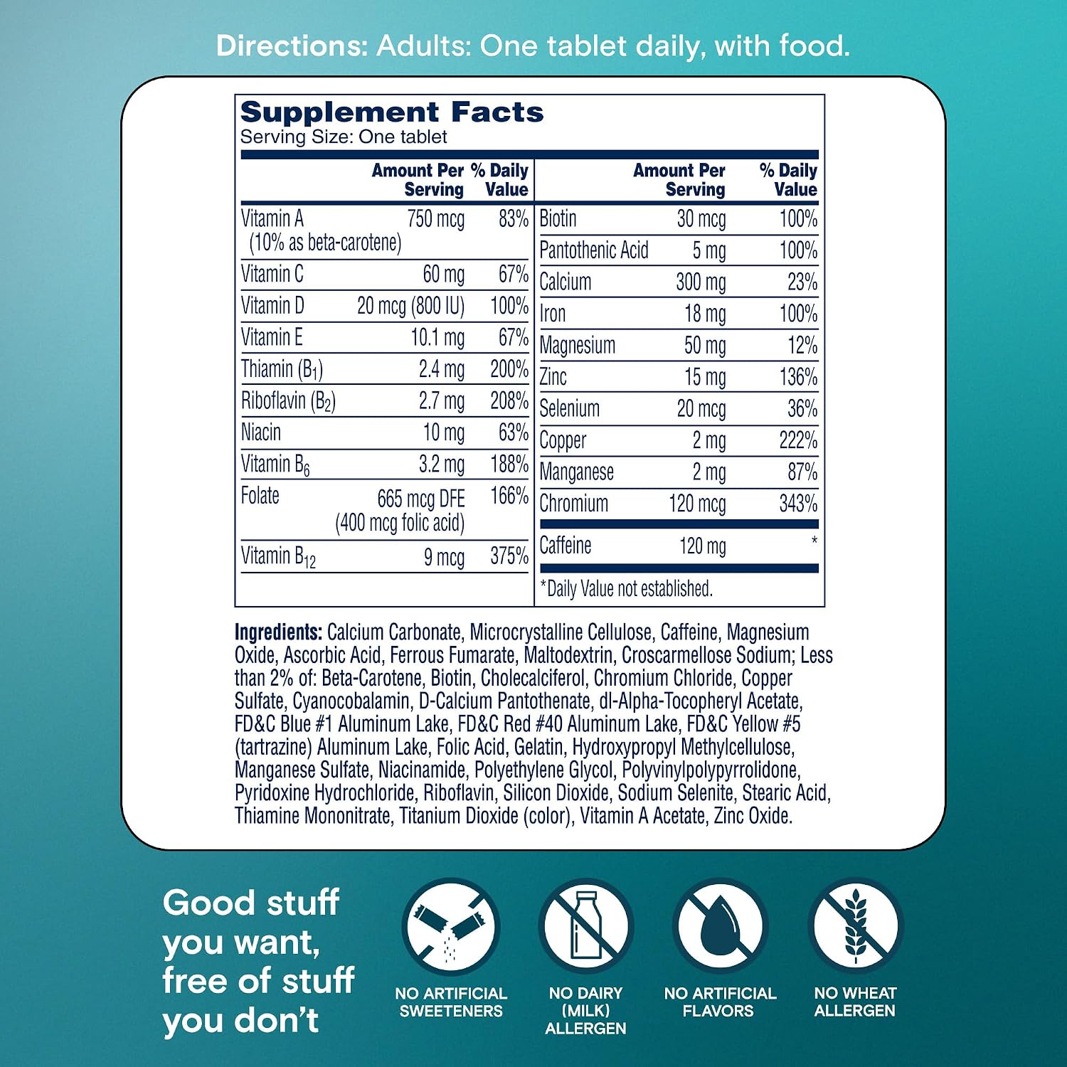 One A Day Women's Active Metabolism Daily Essential, Multivitamin for Women, Metabolism Support, Vitamins for Women with All 8 B-Vitamins, Vitamin D, Magnesium & More,120 Count - Image 7