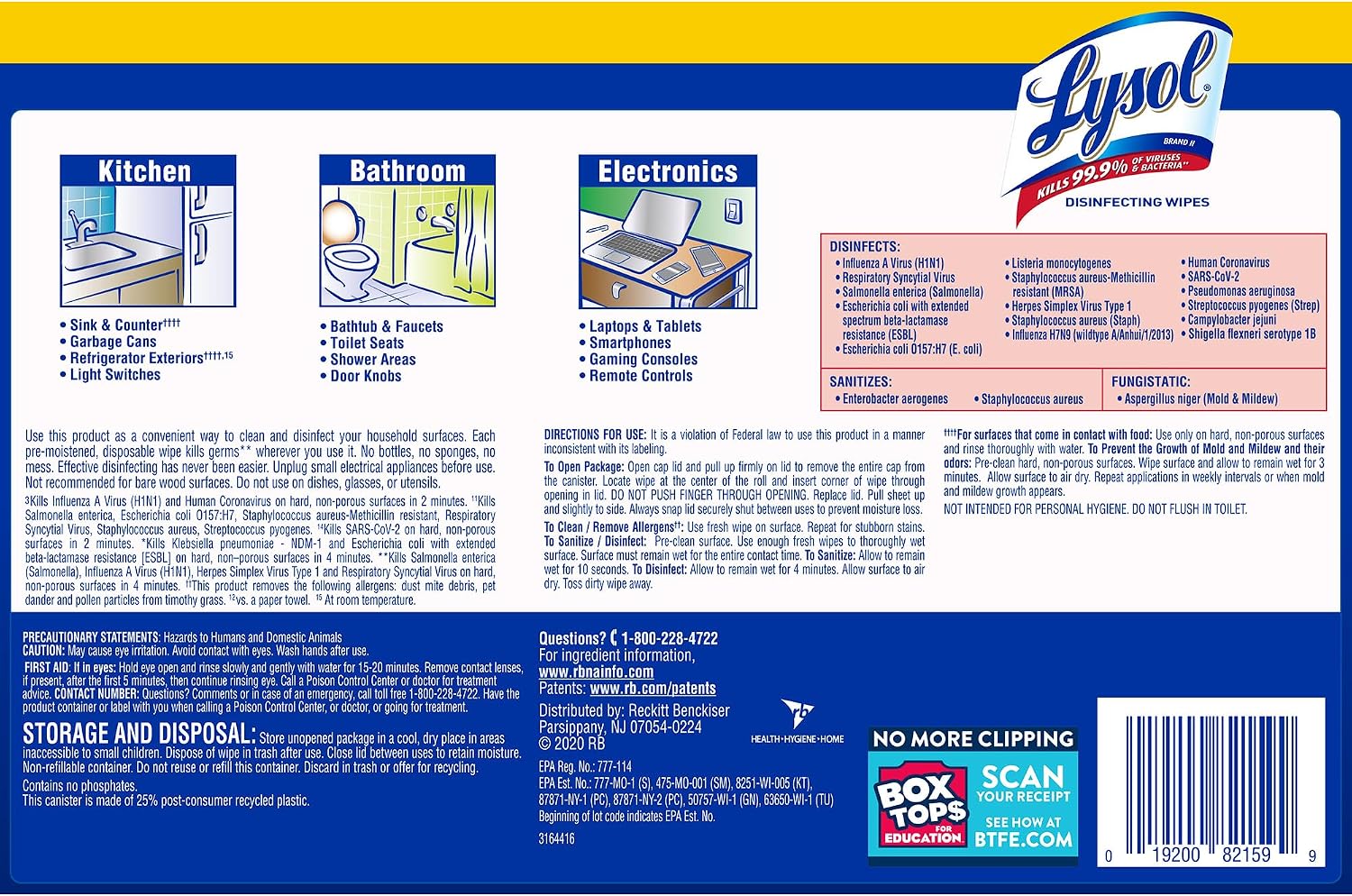 Lysol Disinfecting Wipes, Lemon & Lime Blossom, 105 Wipes (3 Packs of 35 Wipes) - Image 4
