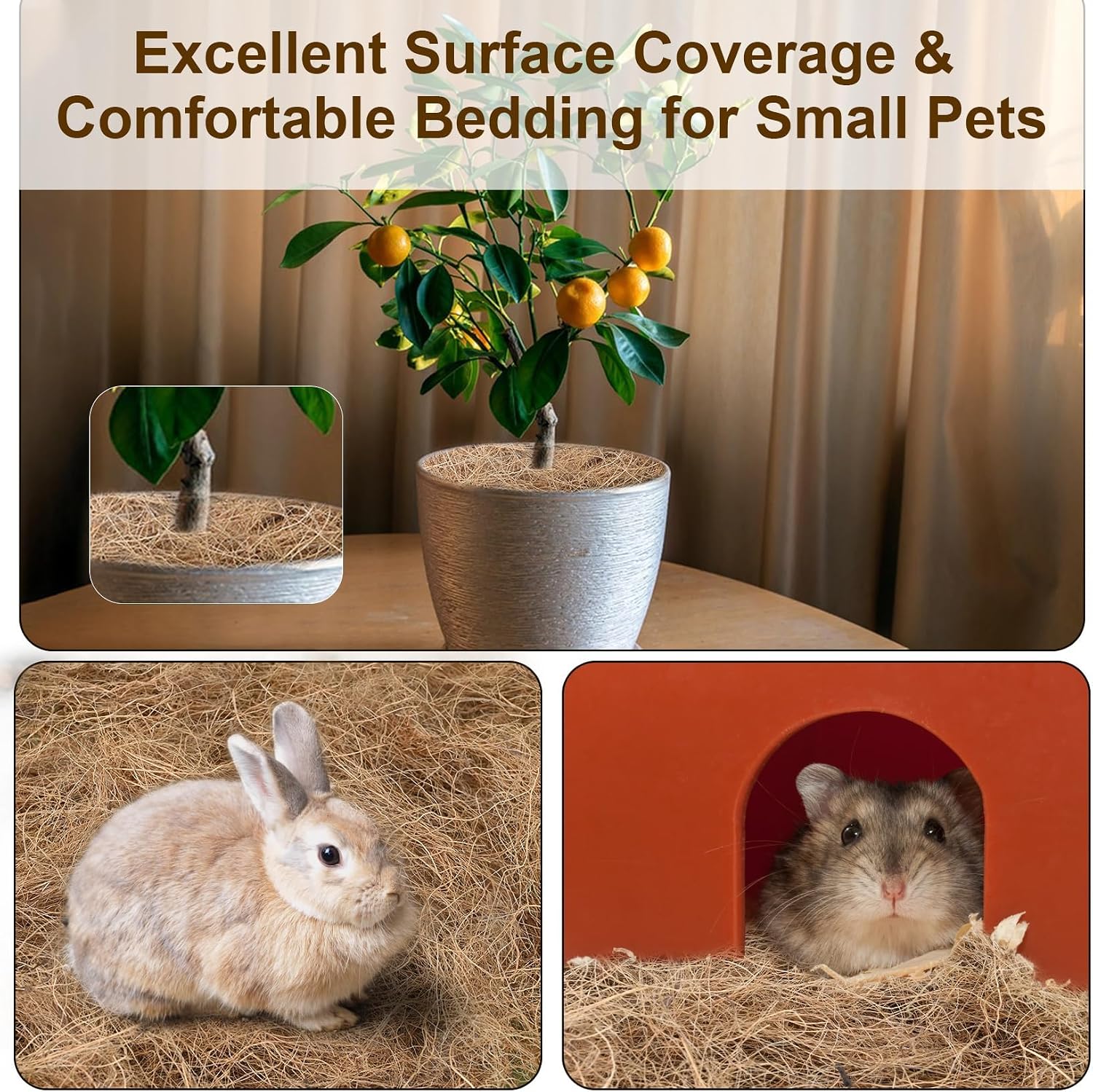Sukh 2PCS Coconut Fiber for Bird Nest - Canary Nesting Material Coconut Bird Nest Finch Coconut Fiber Loose Bedding Substrate for Laying Eggs,Resting Materials for Birds, Hummingbird Parakeet - Image 6