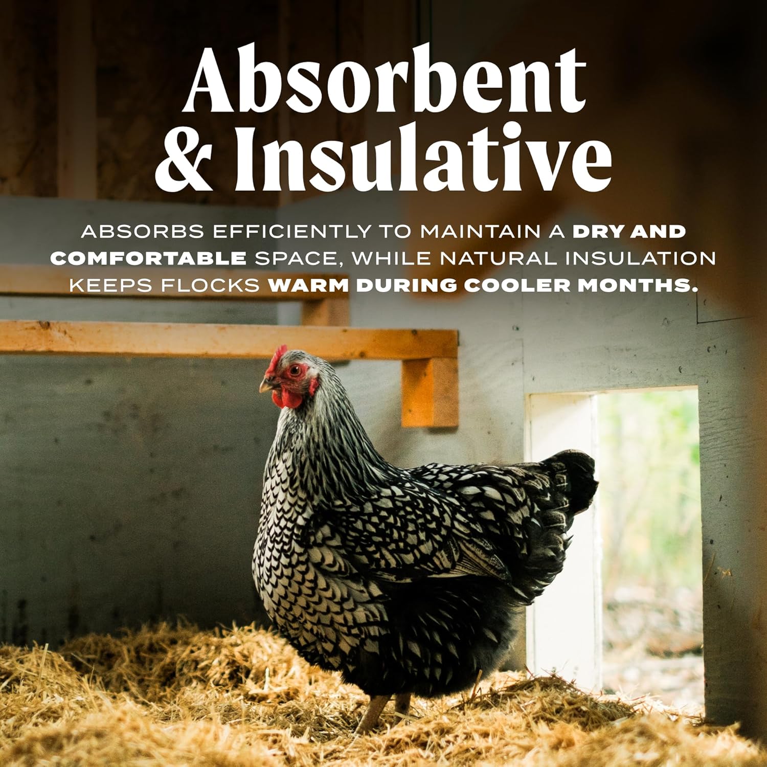HealthiStraw FarmStraw Coarse Cut 3 cu ft (25lb) Expands up to 10+ cu ft – All-Natural, Wheat Straw Chicken Bedding for Clean, Dry, Odor-Free Coops, Dust-Free, Insulative, Absorbent – Sustainable - Image 5