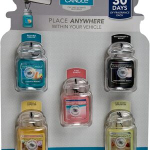 Yankee Candle Car Jar Ultimate Multipack, 5 Air Fresheners