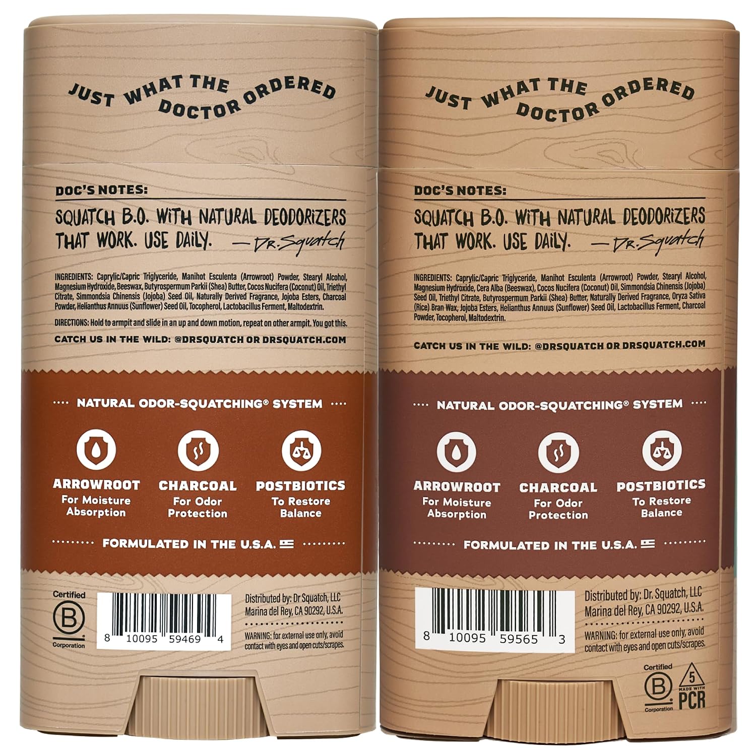 Dr. Squatch Natural Men’s Deodorant – Aluminum Free Natural Deodorant Men with Charcoal & Postbiotics for 72-Hour Odor Protection – Maverick Musk + Wood Barrel Bourbon, 2.65oz Stick (2-Pack) - Image 14
