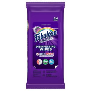 Fabuloso Complete Disinfecting Wipes, Lavender, 24 Count