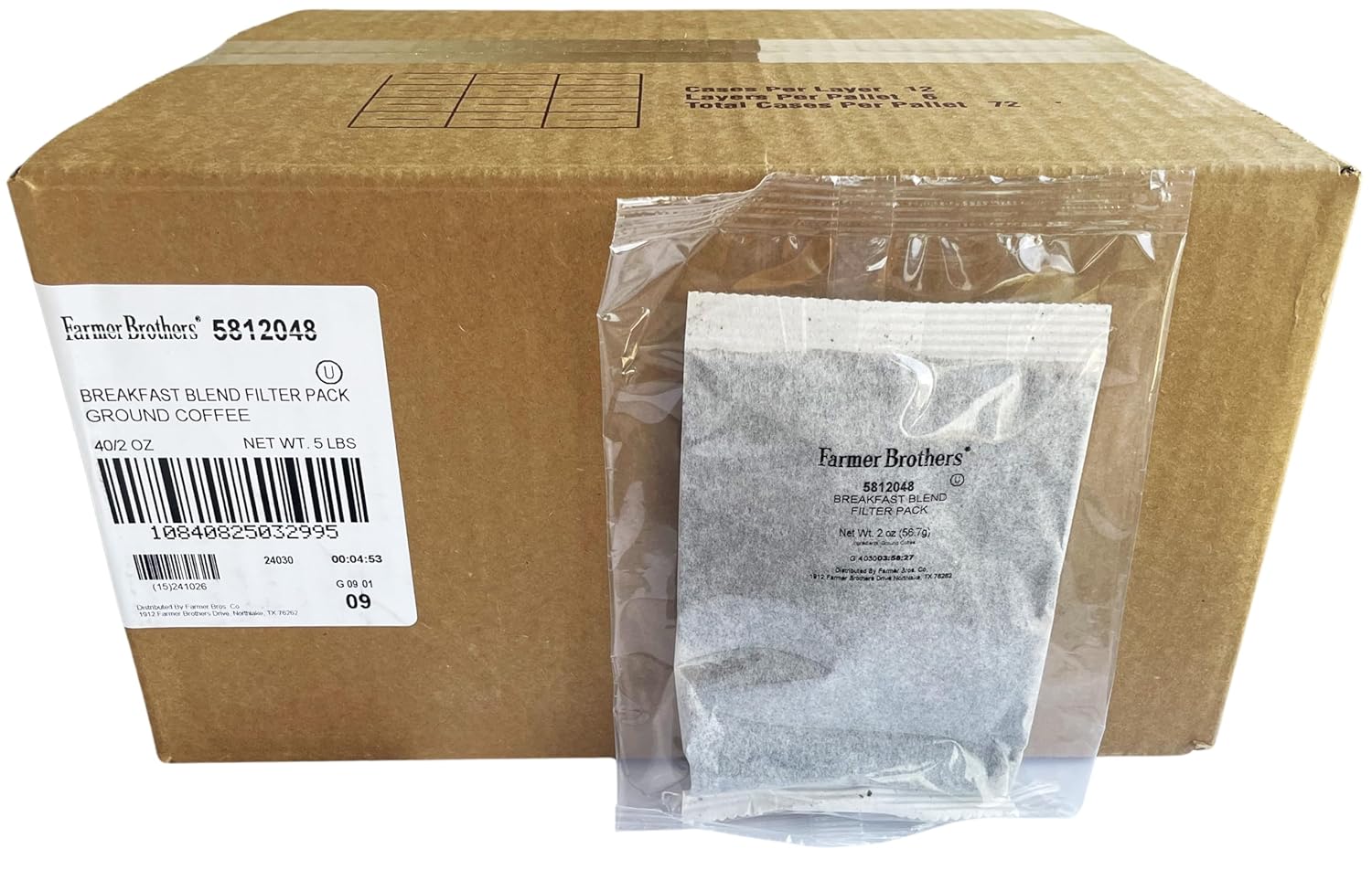 Farmer Brothers Coffee - Ground Medium Roast Breakfast Blend 2 Oz Filterpack, Individually Wrapped (Bulk 40 Pack) - Image 2