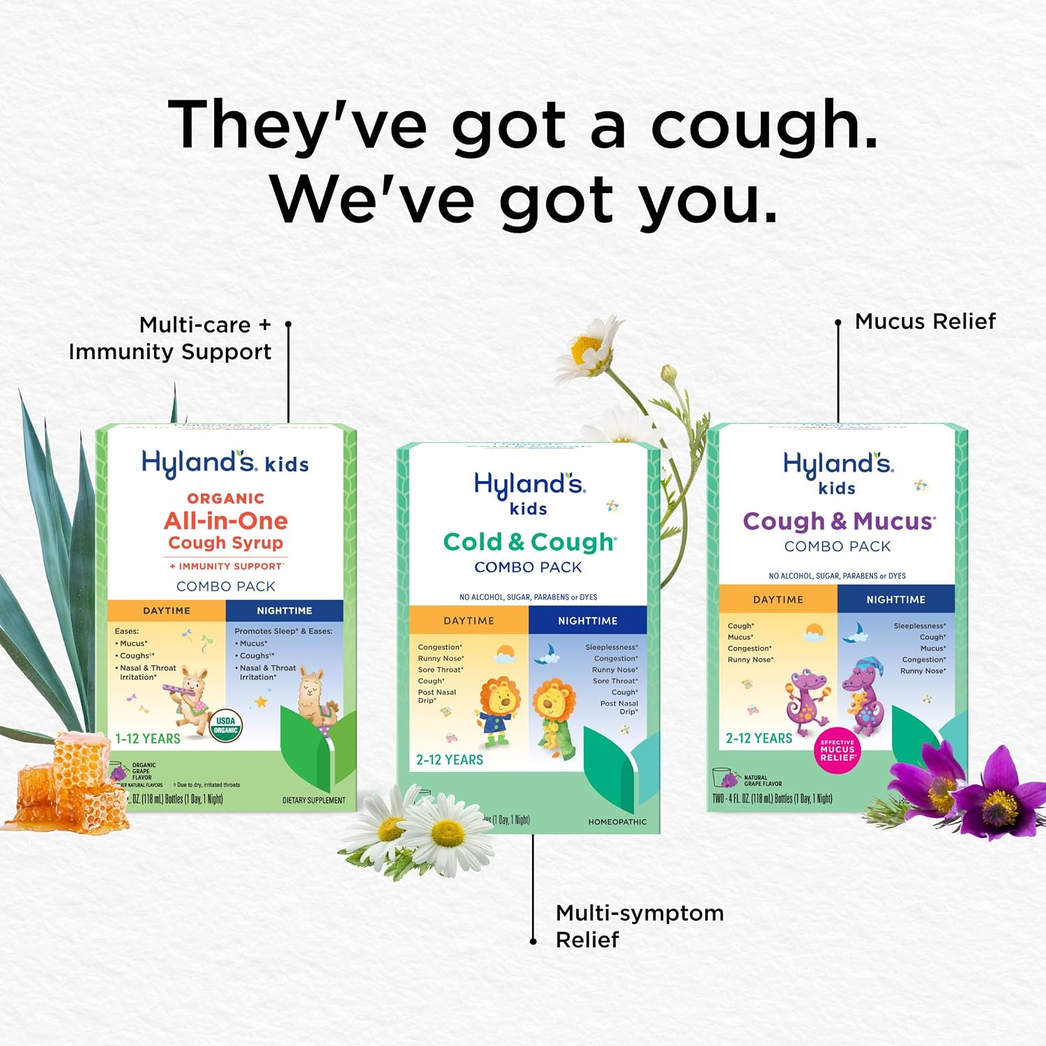 Hyland's Kids Organic All-in-One Grape Cough Syrup Day & Night, Two 4 Ounce Bottles - Image 9