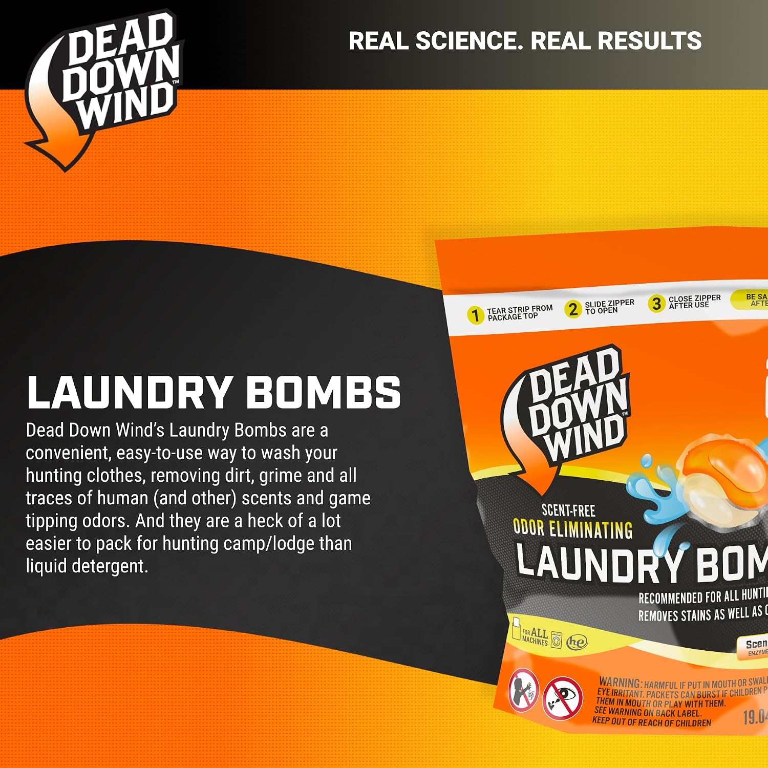 DEAD DOWN WIND Unscented Laundry Detergent Pods (28 Ct) - Scent Eliminating Detergent Pods for Clothing and Gear - Durable Hunting Scent Eliminators - Advanced Hunting Gear - Image 3