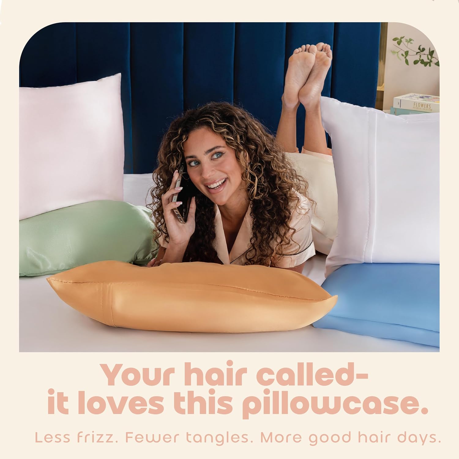 BLISSFORD Black Satin Pillowcase with Zipper for Hair and Skin Care, Feels Soft and Cool Like a Silk Pillowcase, Satin Pillow Cases 2 Pack, Slik Pillow Cover, Standard Size, Set of 2 - Image 3