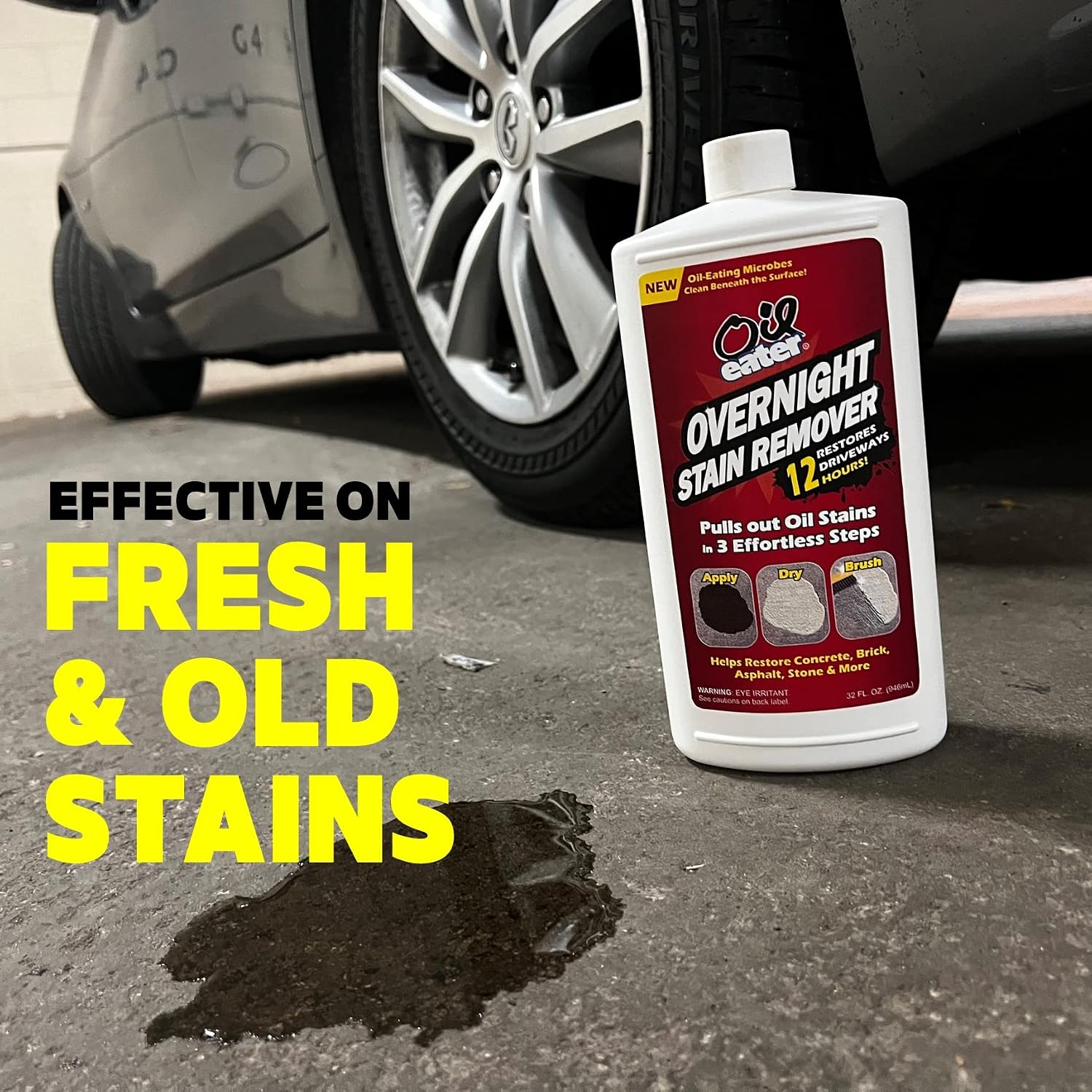 Overnight Stain Remover for Cleaning Oil Stains on Concrete, Driveway, Pavers & Garage Floors,White, AOD3232301 - Image 7