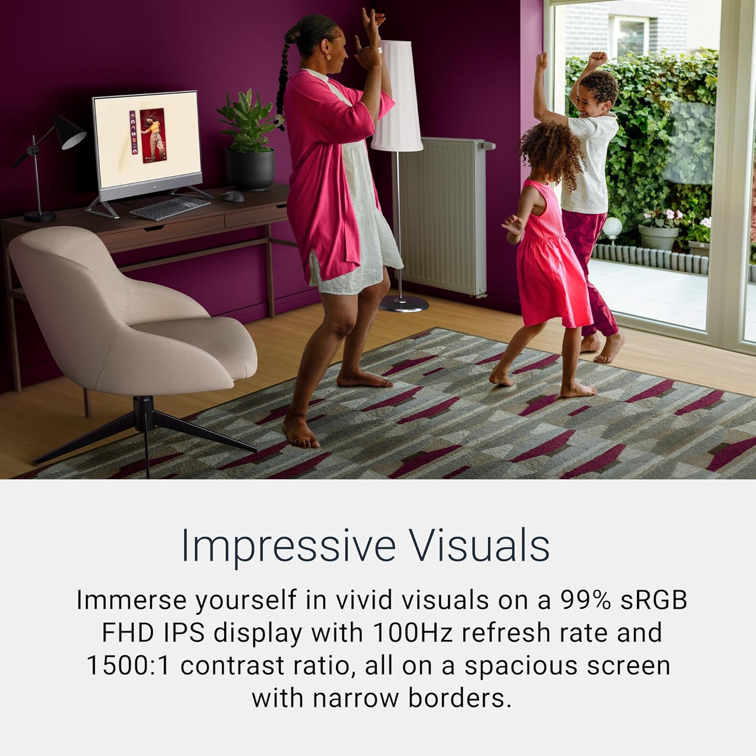 Dell 27 All-in-One Desktop ec27250-27-inch FHD Touch Display, Intel Core 7 Processor 150U, NVIDIA GeForce MX570A 2GB GDDR6 Graphics, 32GB DDR5 RAM, 1TB SSD, Windows 11 Pro, Onsite Service - White - Image 3