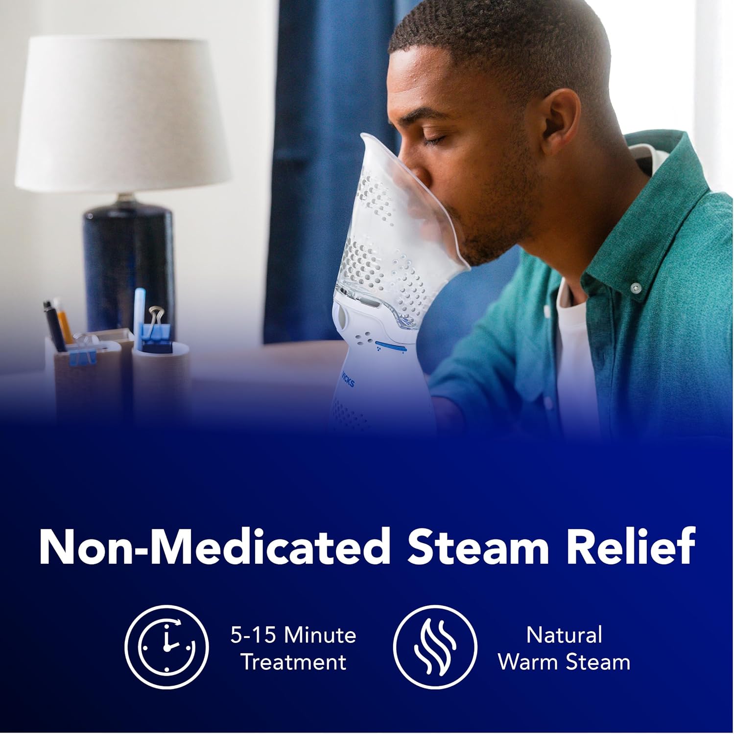 Vicks Sinus Inhaler, Plug-in Non-Medicated Steam Inhaler for Sinus Relief, Allergies, Congestion & Colds, Vocal Steamer, Soothes Nasal & Throat Passages, Works with VapoPads (1 Included) - Image 7