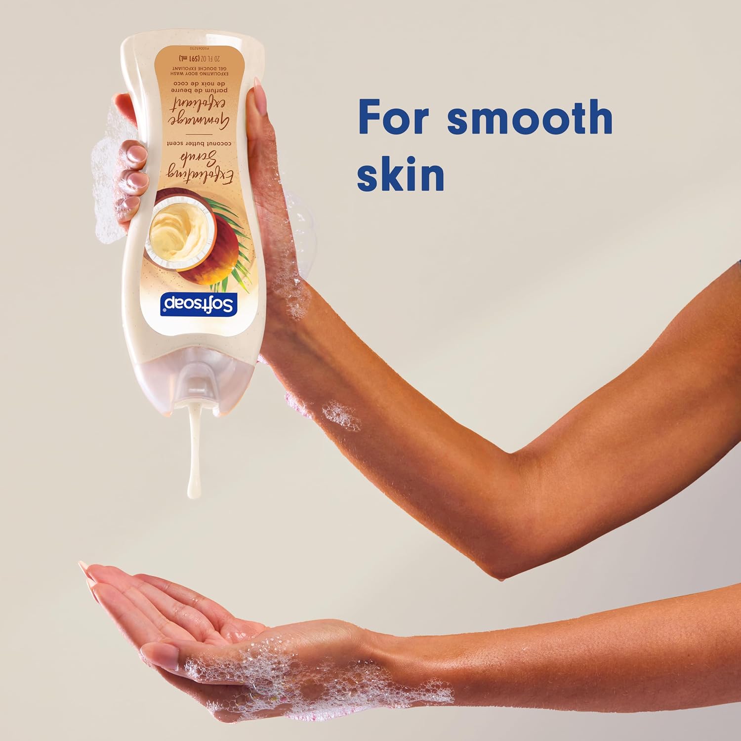 Softsoap Body Wash, Coconut Butter Scrub , Exfoliating Body Wash, 20 Ounce, 4 Pack - Image 7