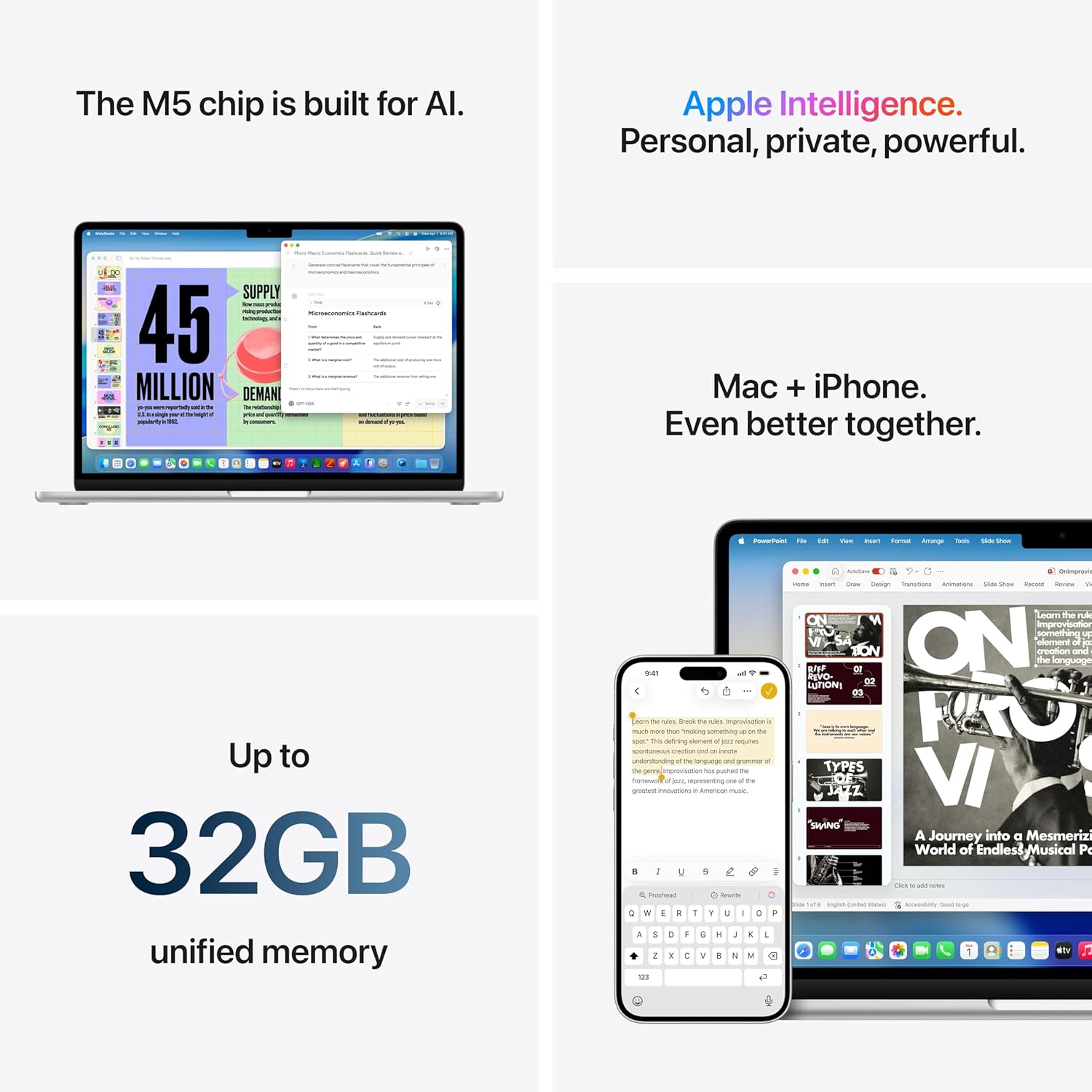 Apple 2026 MacBook Air 15-inch Laptop with M5 chip: Built for AI, 15.3-inch Liquid Retina Display, 16GB Unified Memory, 512GB SSD, 12MP Center Stage Camera, Touch ID, Wi-Fi 7; Midnight - Image 8