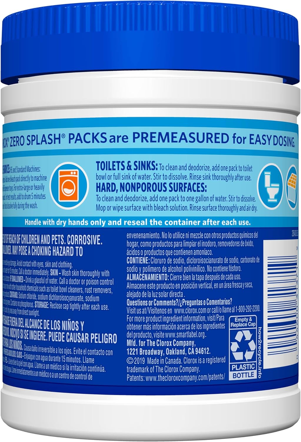 Clorox Zero Splash Bleach Packs - Laundry Pods, 4 Pack - Image 4