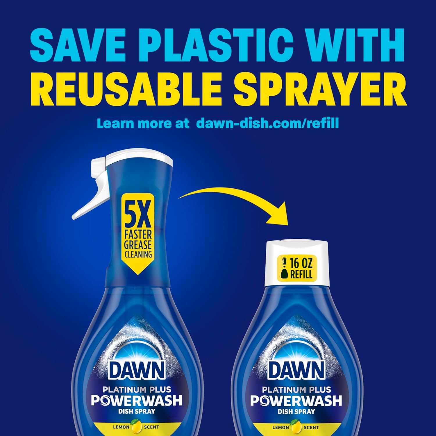 Dawn Powerwash Lemon Dish Spray, Dish Soap Starter Kit, 16 Fl Oz - Image 7