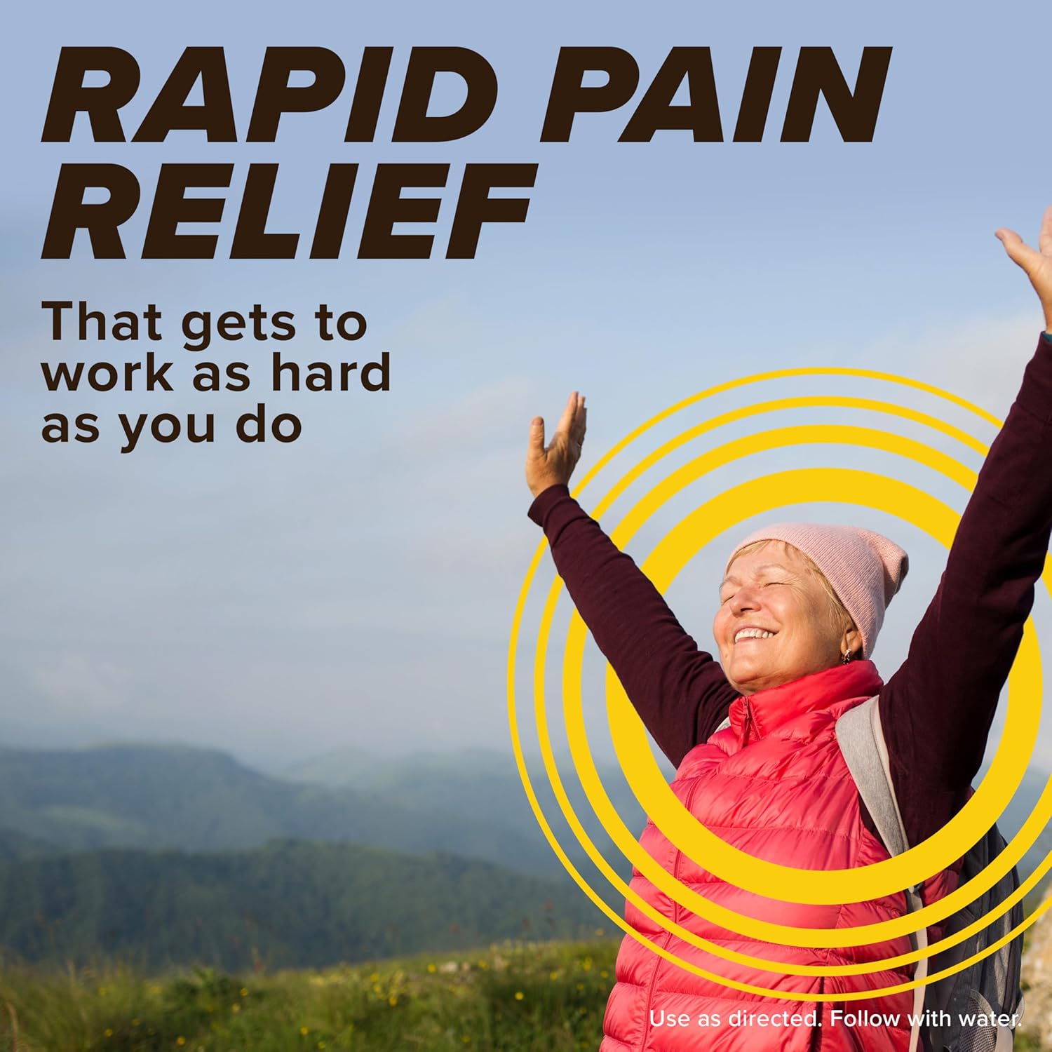 Bayer® Rapid Relief, Dissolvable Raspberry Flavor, Powder Packs with Aspirin & Caffeine, Fast Acting Headache Relief, Muscle and Body Pain Reliever, 20ct - Image 7