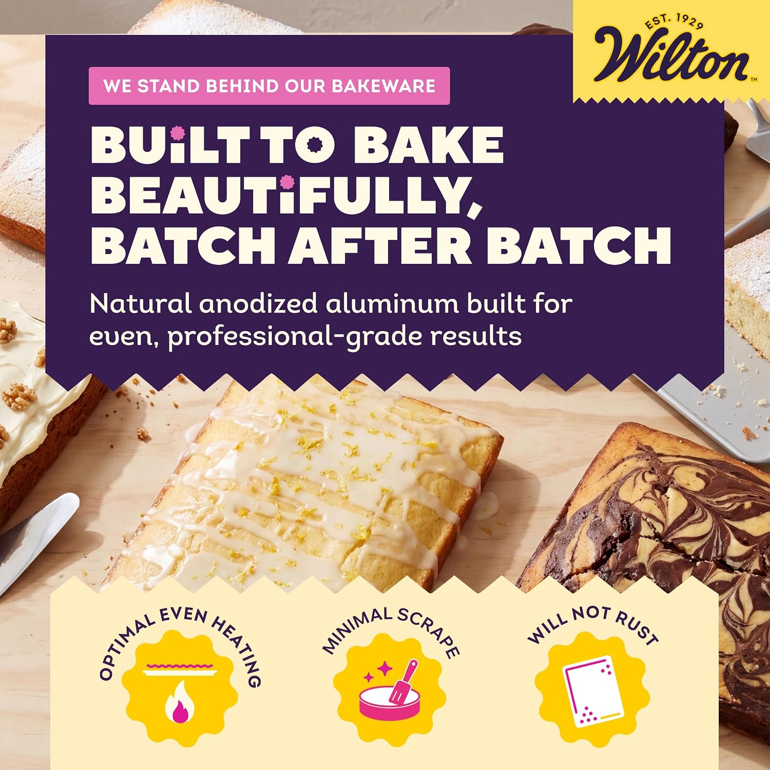 Wilton 11 x 15 Inch Aluminum Baking Sheet Pan, 2-Inch Deep Cake Pan, Even Heating, Rust-Resistant, Professional Quality, Packaging May Vary - Image 7