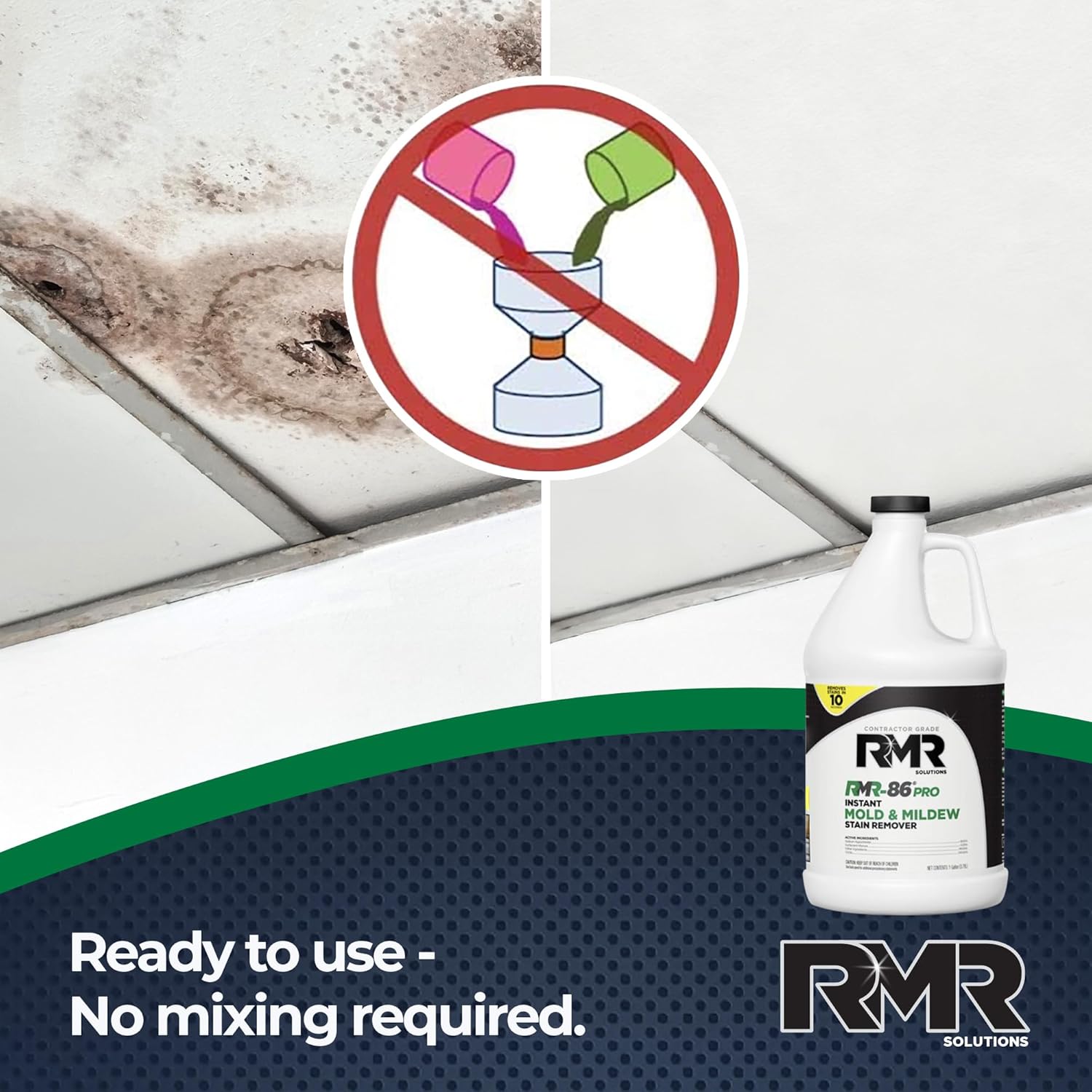RMR-86 Pro Contractor Grade Mold Stain & Mildew Stain Remover Cleaning Solution, Professional Quality Formula, 1 Gallon - Image 4