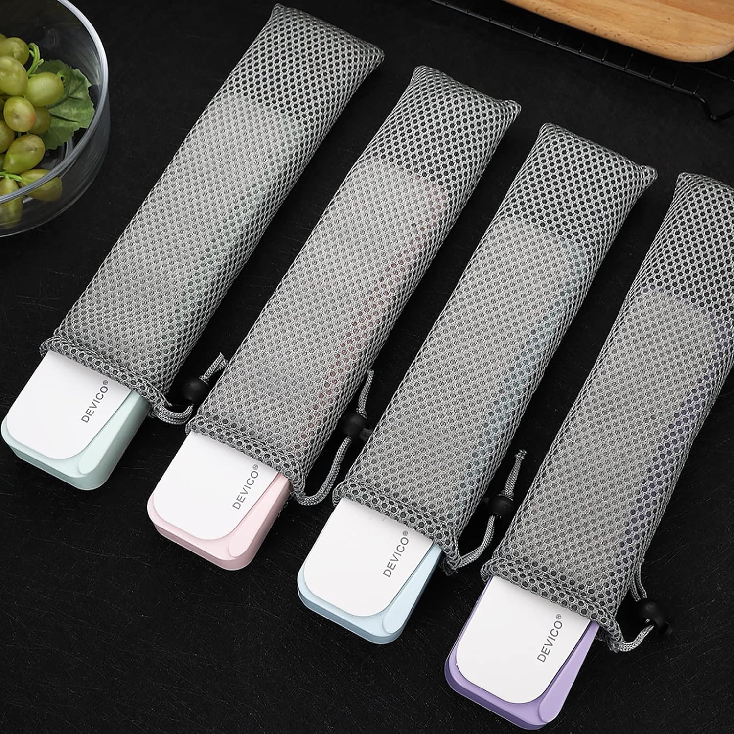 DEVICO Travel Utensils, 18/8 Stainless Steel 4pcs Cutlery Set Portable Camp Reusable Flatware Silverware, Include Fork Spoon Chopsticks with Case (Pink) - Image 8