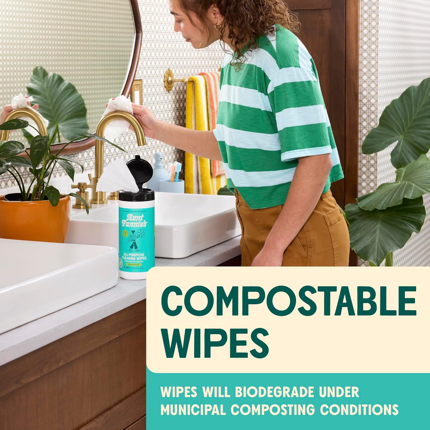 Aunt Fannie's Natural Cleaning Vinegar Wipes, Multipurpose Surface Cleaner, Eucalyptus Scent, 35 Count (Pack of 1) - Image 6