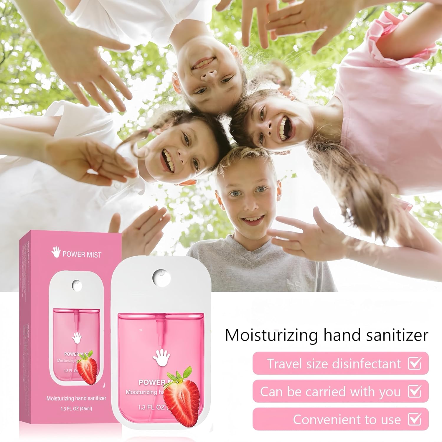 2pcs Hand Sanitizer Spray, Portable Power Mist Hydrating Hand Sanitizers Spray Travel Size, Pocket Hand Sanitizer Multi-Flavor Cleanses Your Hands - Image 7