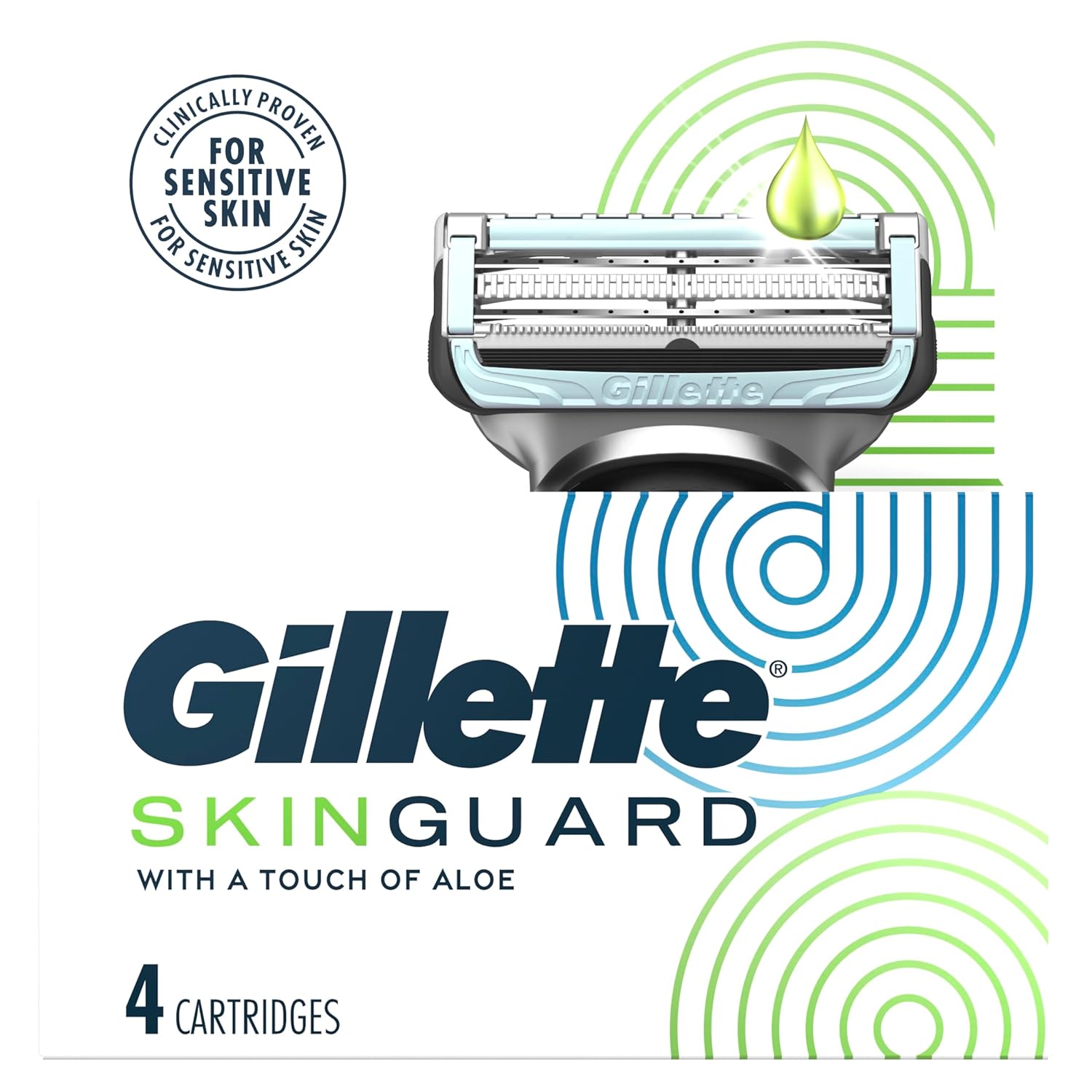 Gillette SkinGuard Men's Razor Blades, 4 Blade Refills - Image 9