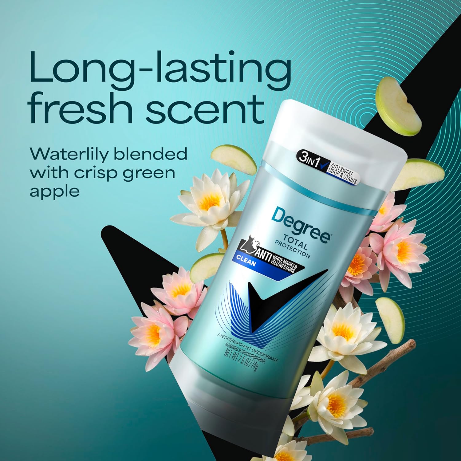 Degree Antiperspirant for Women Pure Clean 4 count Protects from Deodorant Stains Deodorant for Women 2.6 oz - Image 6