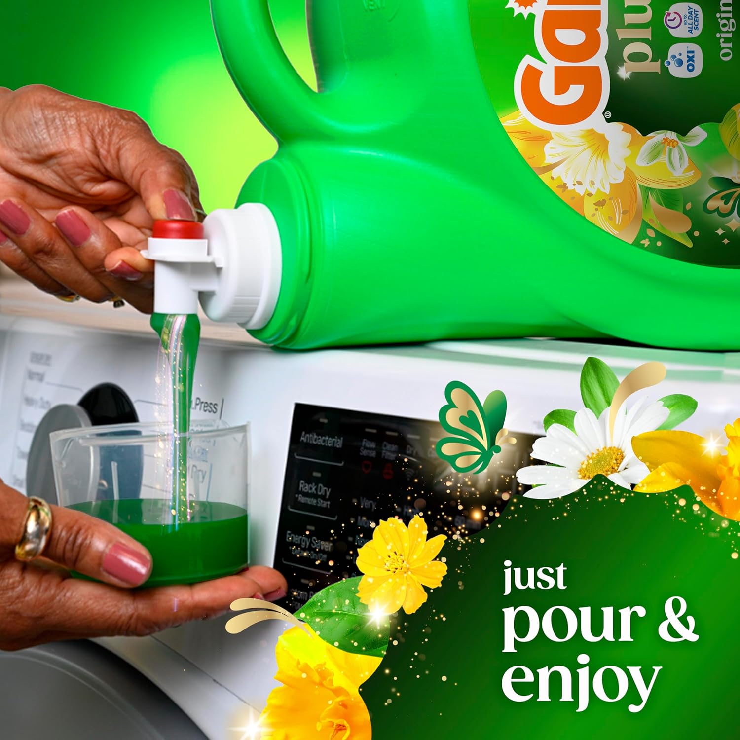 Gain Plus Liquid Laundry Detergent, Cleaner, Fresher, Now with Oxi, Original Scent, 170 fl oz, 129 Loads - Image 14