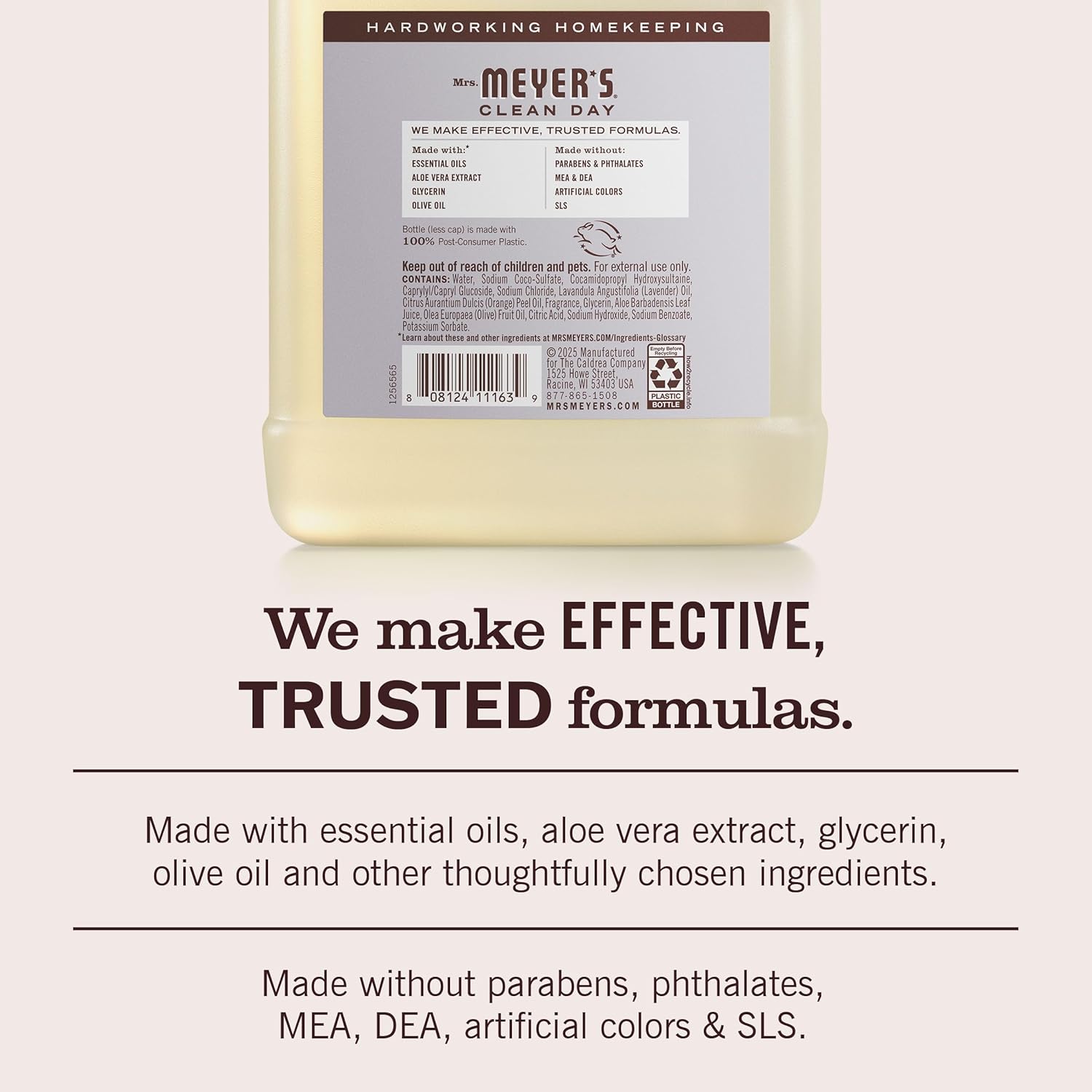 MRS. MEYER'S CLEAN DAY Hand Soap Refill, Lavender Scent, 33 Fl Oz Bottle - Image 5