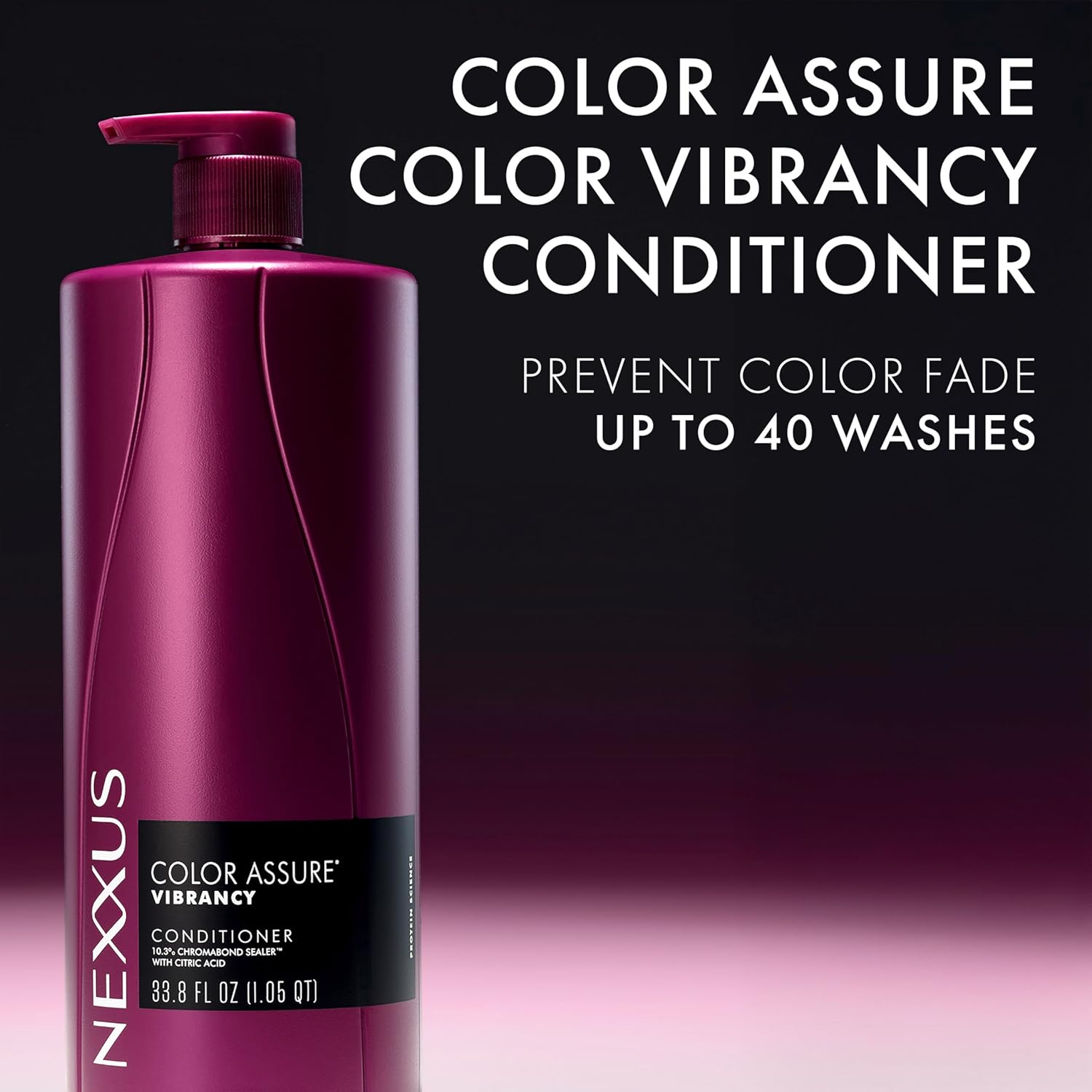Nexxus Color Assure Conditioner for Vibrancy for Color Treated Hair Powered by Chromabond Sealer with Citric Acid 33.8 oz - Image 6