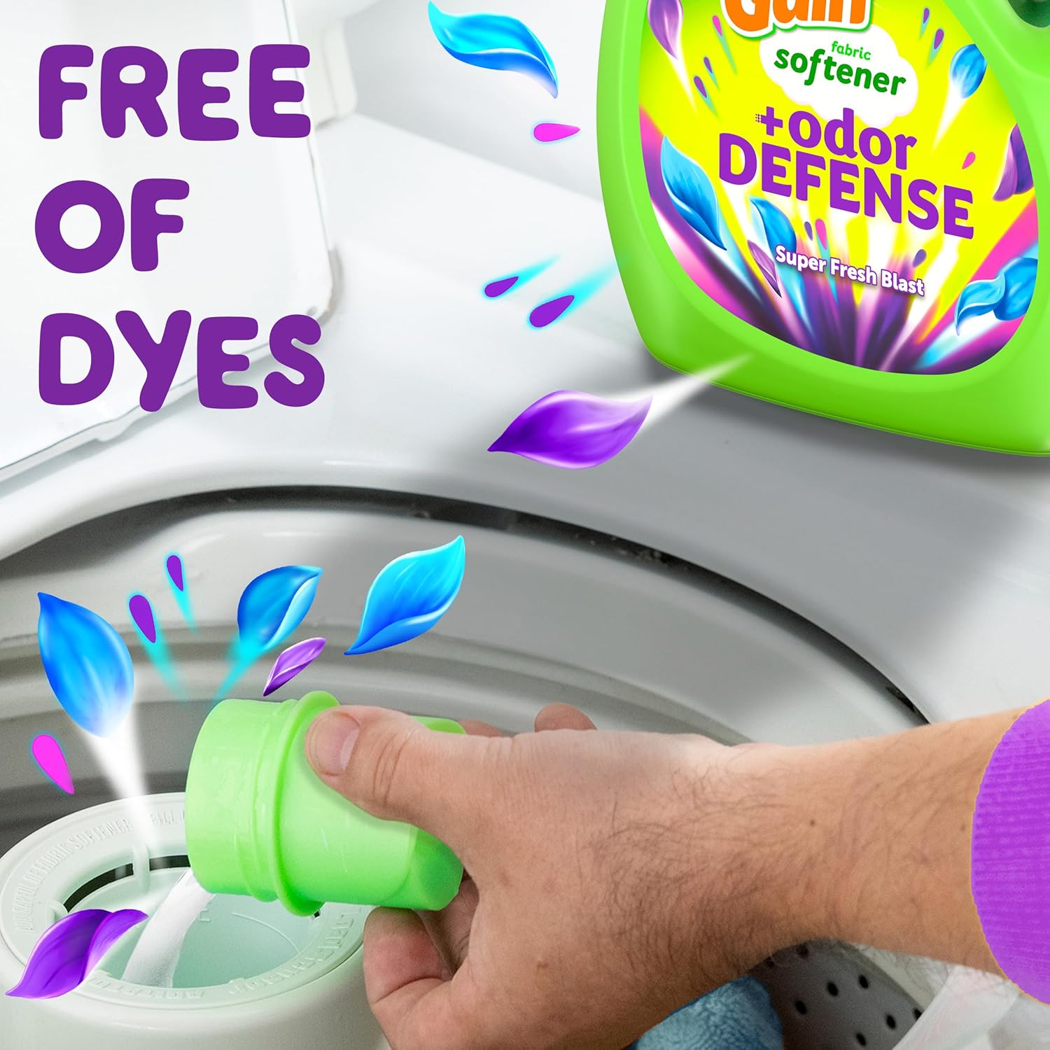 Gain Super Fresh Blast Liquid Odor Defense Fabric Softener, 140 FL OZ 190 Load, Softening Laundry Conditioner for 2 in 1 Freshness plus Odor Protection - Image 9