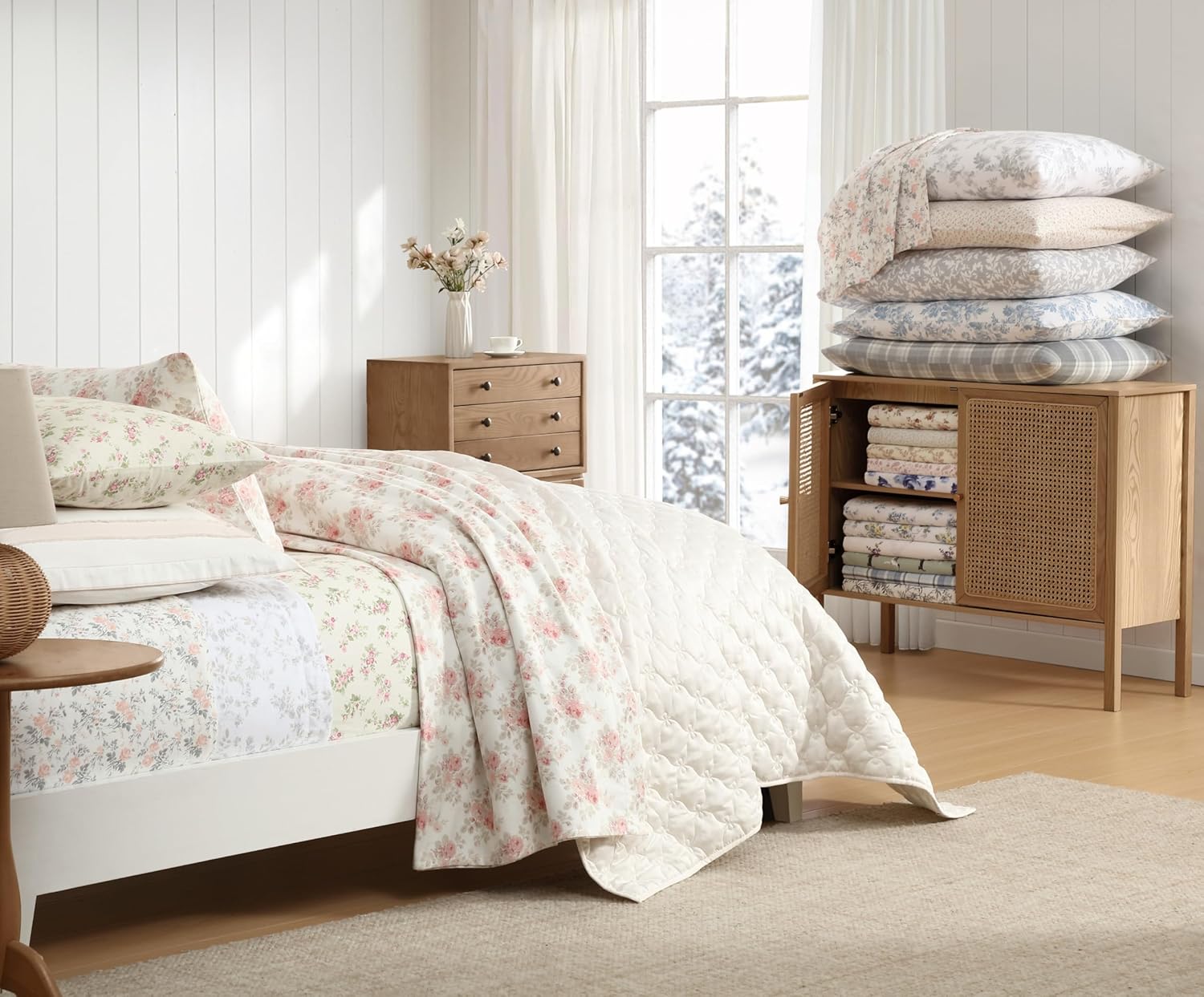Laura Ashley - Flannel Sheets Queen Size, Anti-Pilling & Wrinkle Resistant Cotton, Touchably Soft for All-Season Comfort - Bed Sheets with Matching Pillowcases & Fitted Sheet (Mulholland Plaid Blue) - Image 8
