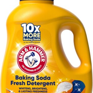 ARM & HAMMER Baking Soda Fresh Liquid Laundry Detergent, Sparkling Fresh Scent, 110 Loads, 110 Fl Oz