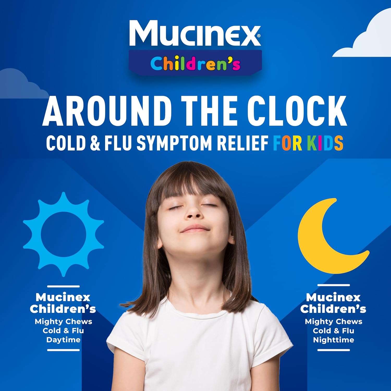 Mucinex Children's Mighty Chews Cold and Flu Medicine, Easy to Dose Children's Acetaminophen & Dextromethorphan, Kids Cough Medicine, Ages 6+, Mixed Berry Flavor, 16 Medicated Chewable Tablets - Image 8
