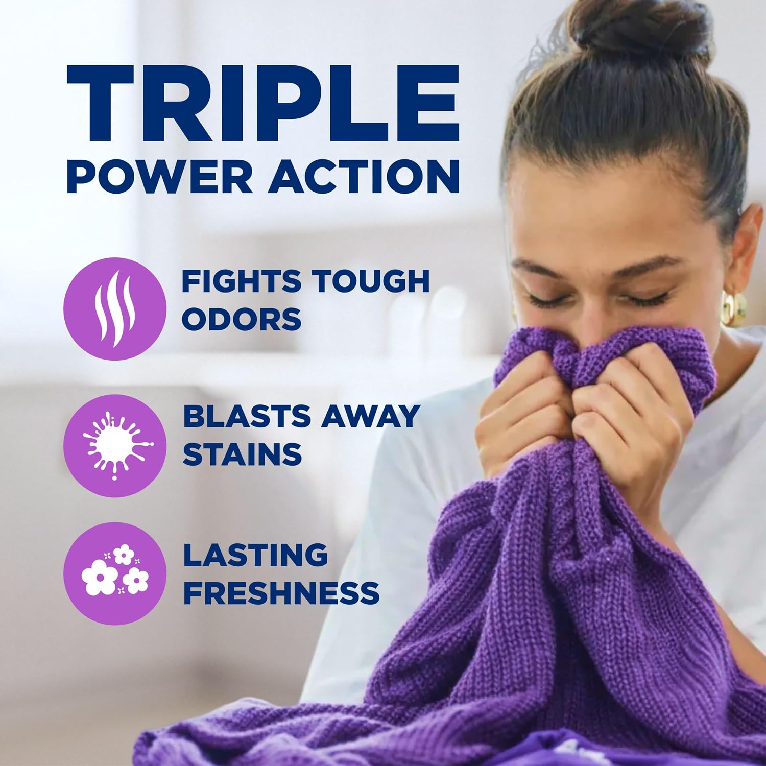 ARM & HAMMER Plus OxiClean with Odor Blasters Liquid Laundry Detergent, Laundry Odor Remover, Attacks Stains, Fresh Botanical Scent, 74 Loads, 96.2 Fl Oz - Image 7