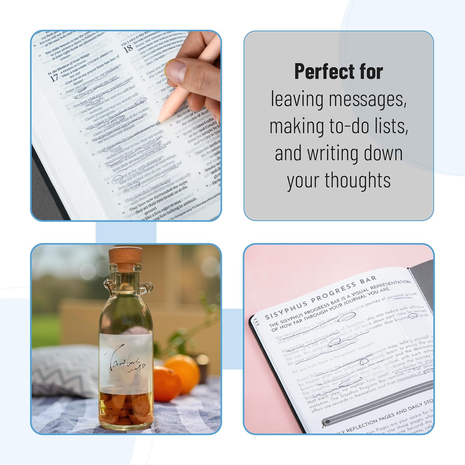 Mr. Pen- Transparent Sticky Notes Set, 1000 Sheets, 6 Sizes, Waterproof Transparent Sticky Note Pads for Bible Study, Annotating Books, Office, School, Planning, Journaling & Organization - Image 7