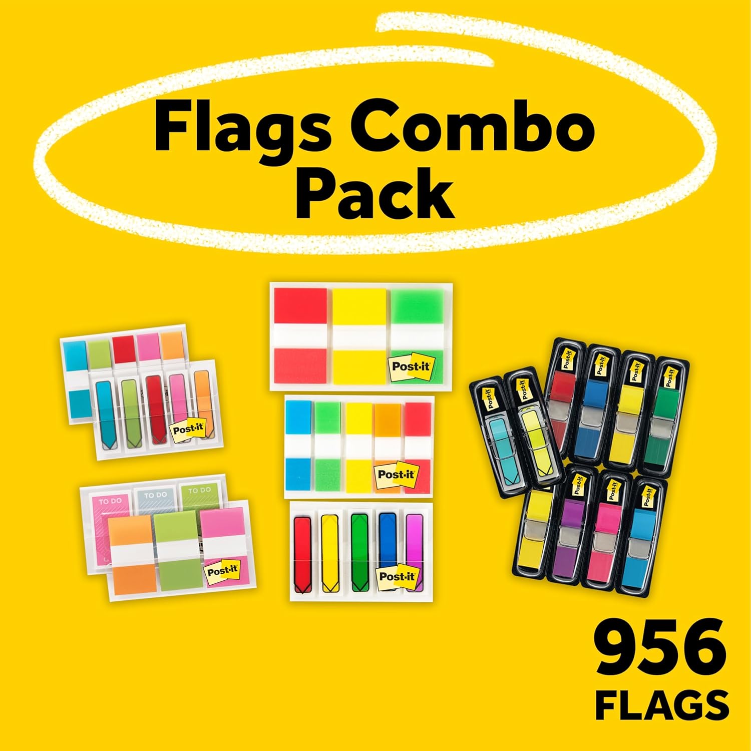 Post-it Flags and Tabs Value Pack, Ultimate Business and Study Pack, 956 Various Flags for Organization (683-AVP-SIOC) - Image 3