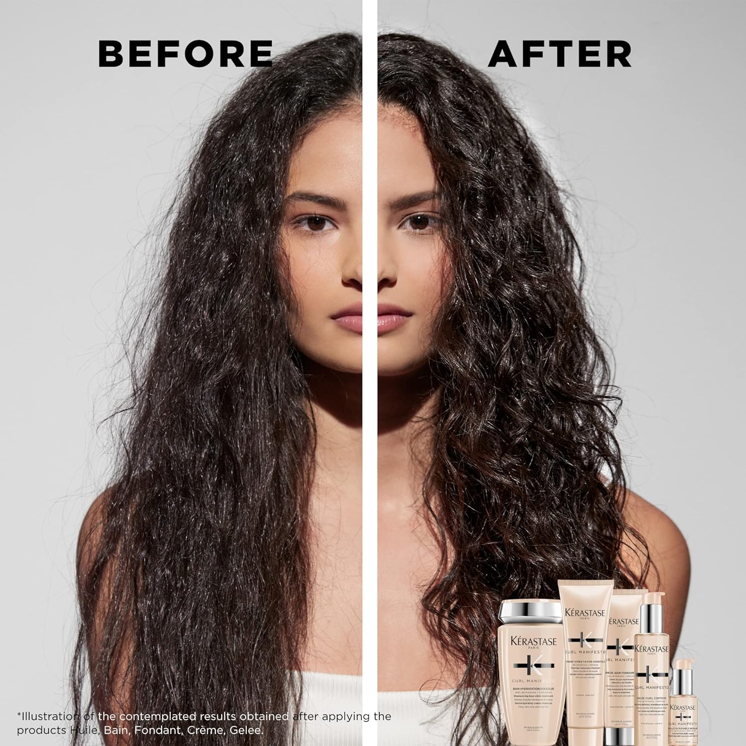 KÉRASTASE Curl Manifesto Hydratation Essentielle Conditioner, Lightweight Conditioner, Detangles, Smooths & Prevents Frizz for All Wavy, Very Curly & Coily Hair, 8.5 Fl Oz - Image 8