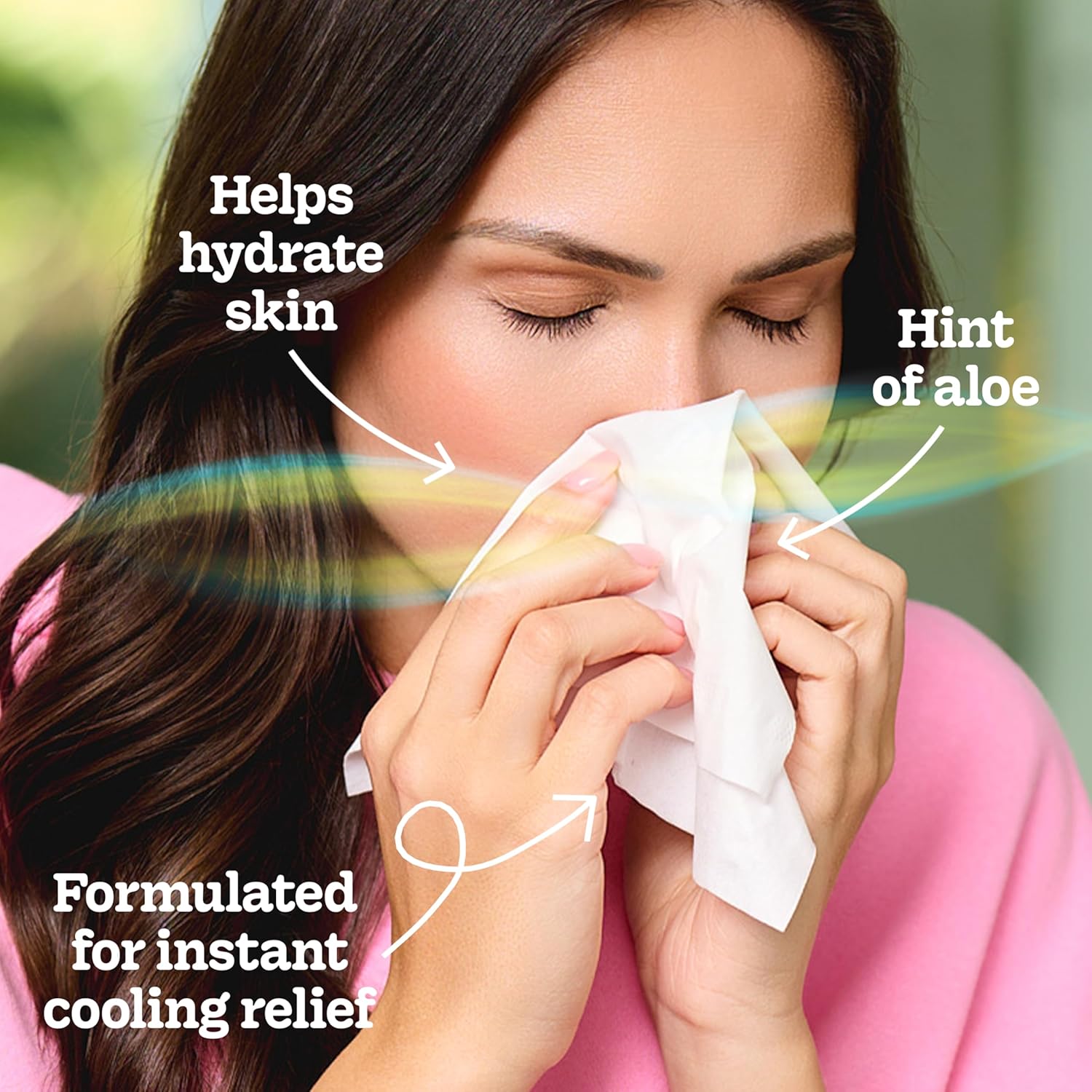 Kleenex Cooling + Aloe Facial Tissues, 4 Cube Boxes, 50 Tissues Per Box, 2-Ply - Image 2