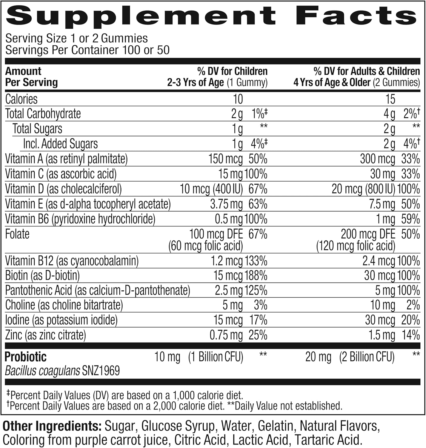 OLLY Kids Multivitamin & Probiotic Gummy, Digestive Support, Vitamins A, D, C, E, B, Zinc, Chewable Supplement, Berry Flavored, 50 Day Supply - 100 Count - Image 7
