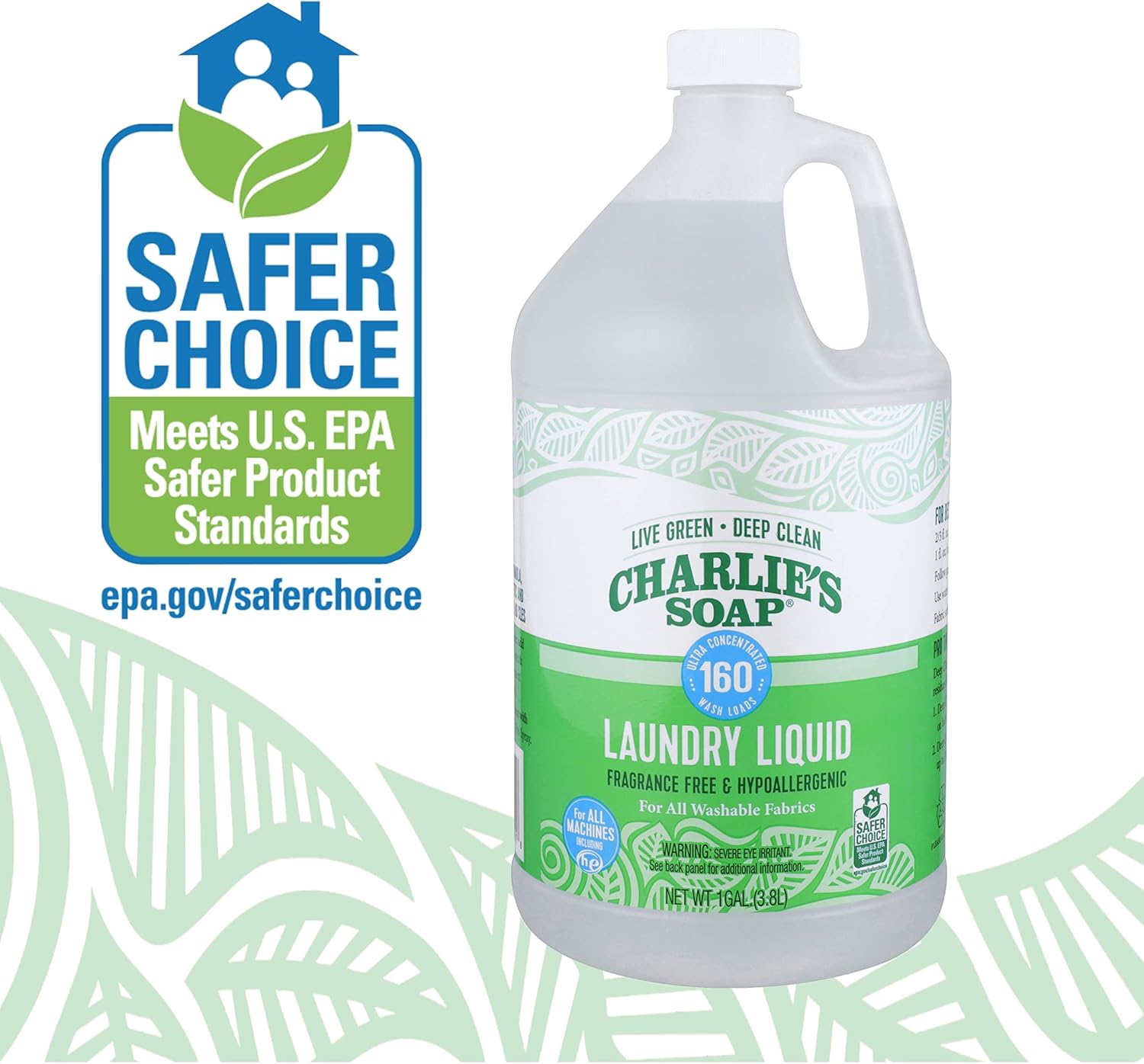 Charlie’s Soap Laundry Liquid (160 Loads, 1 Pack) Natural Deep Cleaning Hypoallergenic Laundry Detergent – Eco-Friendly, Safe and Effective - Image 8