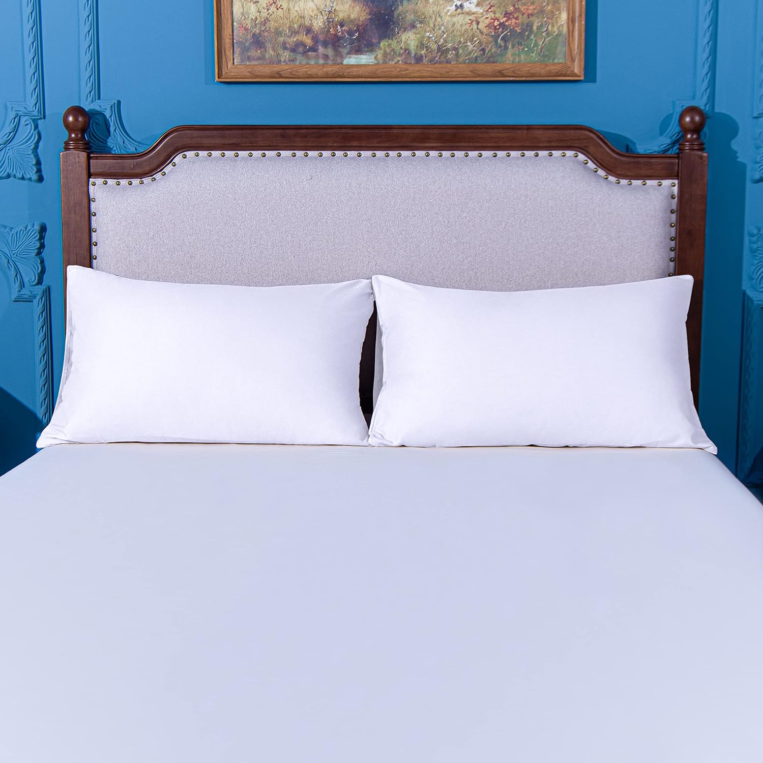 NTBAY Queen Pillowcase Set - 4 Pack Brushed Microfiber 20x30 Pillowcases - Soft, Wrinkle-Free, Fade-Resistant, Stain-Resistant, White Pillowcases with Envelope Closure - 20x30 Inches, White - Image 5