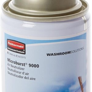 Rubbermaid Commercial Tc Microburst 9000 Air Freshener Refill, Linen Fresh, 5.3 Oz Aerosol Spray, 4/carton