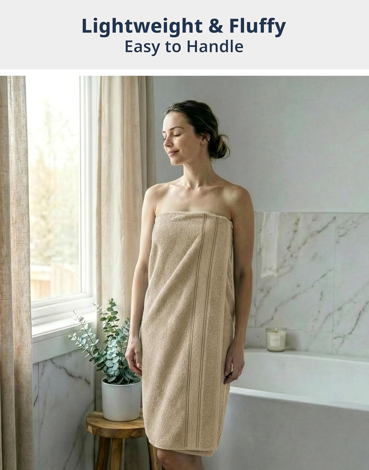 LANE LINEN Towel Set for Bathroom – 18-Pack 100% Cotton Towel, Zero Twist, Includes 6 Bath, 6 Hand & 6 Washcloth, Suitable for All Body Types, Soft & Quick Dry, Ideal for Airbnb & Spa - Tapue - Image 3