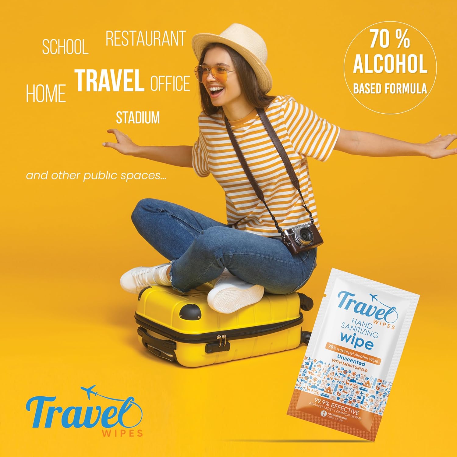 Hand Sanitizing Travel Wipes – 30ct Individually Wrapped | Fragrance-Free, Moisturizing, 70% Isopropyl Alcohol Wipes | Travel, Home, Office, Daily Use - Image 6