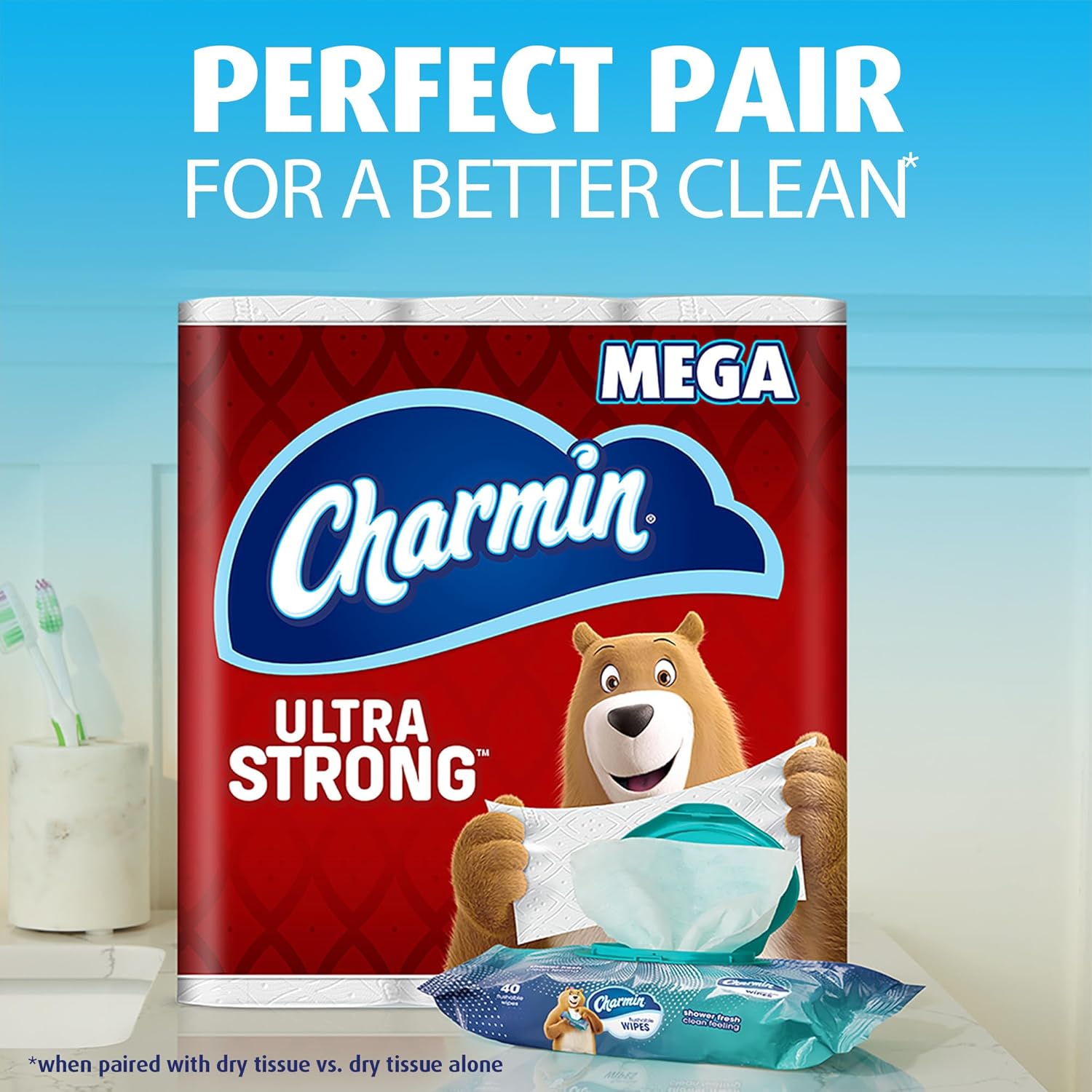 Charmin Flushable Wipes, 160 Total Wipes (4 Packs of 40) - Image 5
