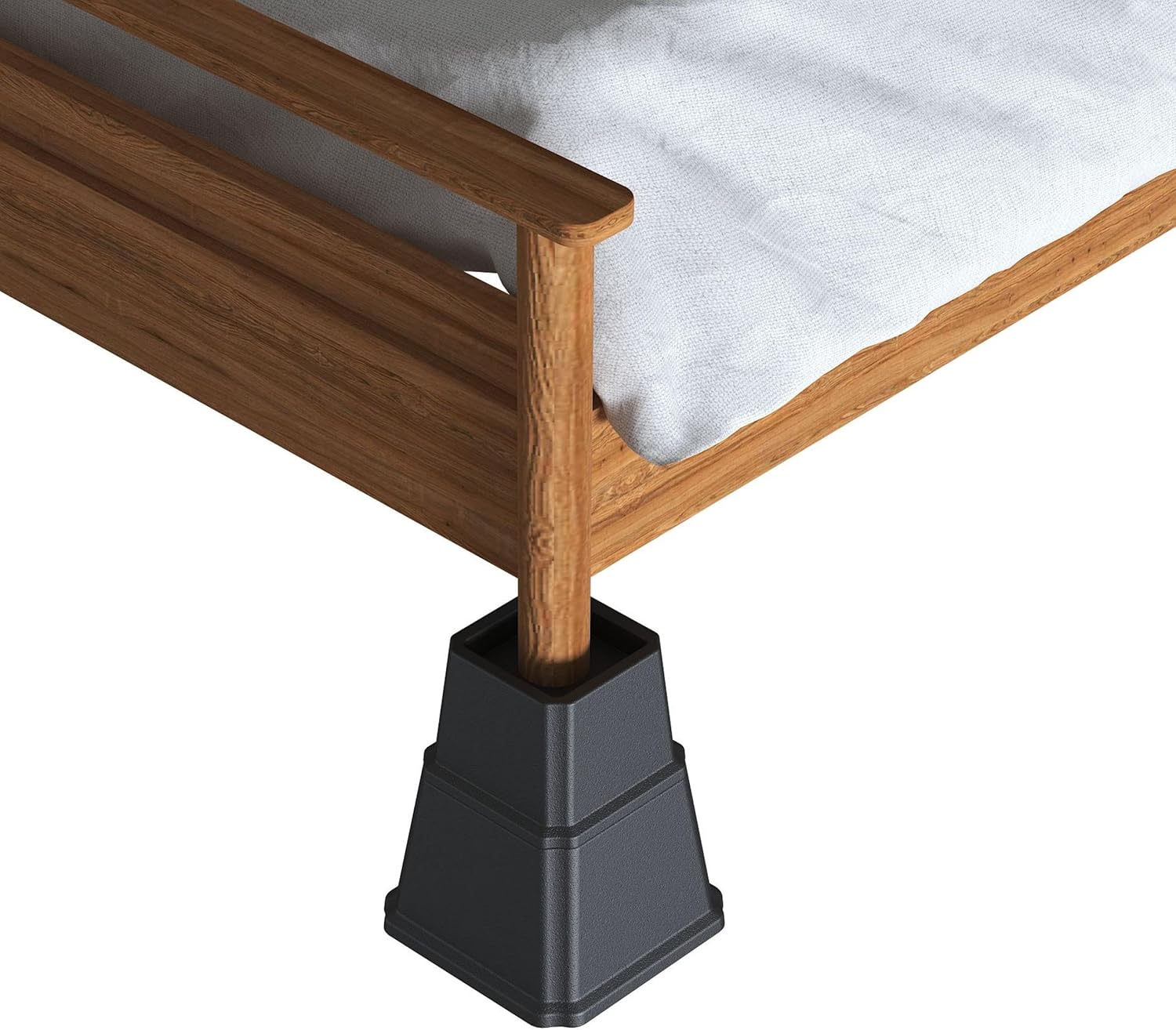 Bed Risers 7 inch Heavy Duty in Adjustable Heights of 7, 4 or 4 Inches Bed Elevators, 1,500 lbs Lifts Up Furniture Riser for Sofa and Table Set of 4, Black - Image 9