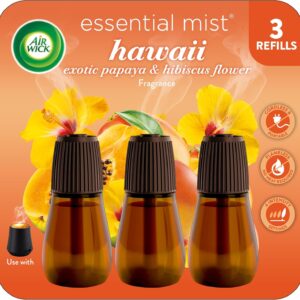 Air Wick Essential Mist – Refill, Hawaii Exotic Papaya & Hibiscus Flower, 3 Count