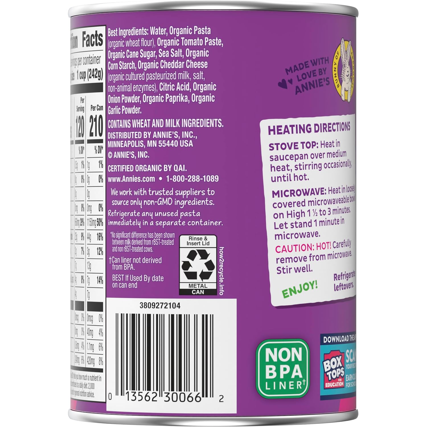 Annie's Organic All Stars, Canned Pasta in Tomato and Cheese Sauce, 15 oz - Image 5