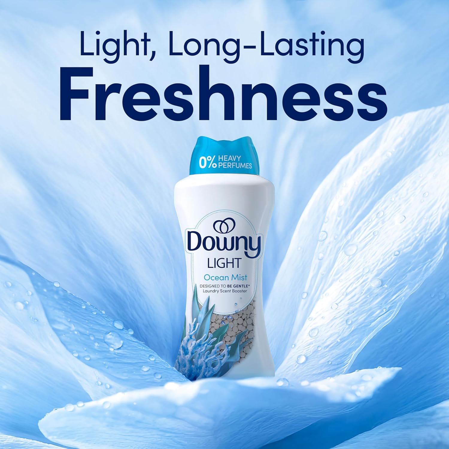 Downy Light Laundry Scent Booster Beads, Ocean Mist Scent, 24 OZ, In-Wash Fabric Beads Designed To Be Gentle With A Light Boost Of Scent, No Heavy Perfumes - Image 3