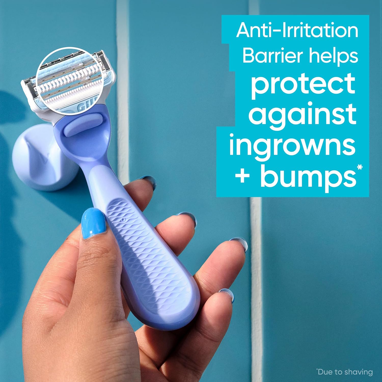 Gillette Venus Intimate Grooming Women's Razor for Pubic Hair and Skin, Bikini Razor, Handle + 3 Razor Refills - Image 3